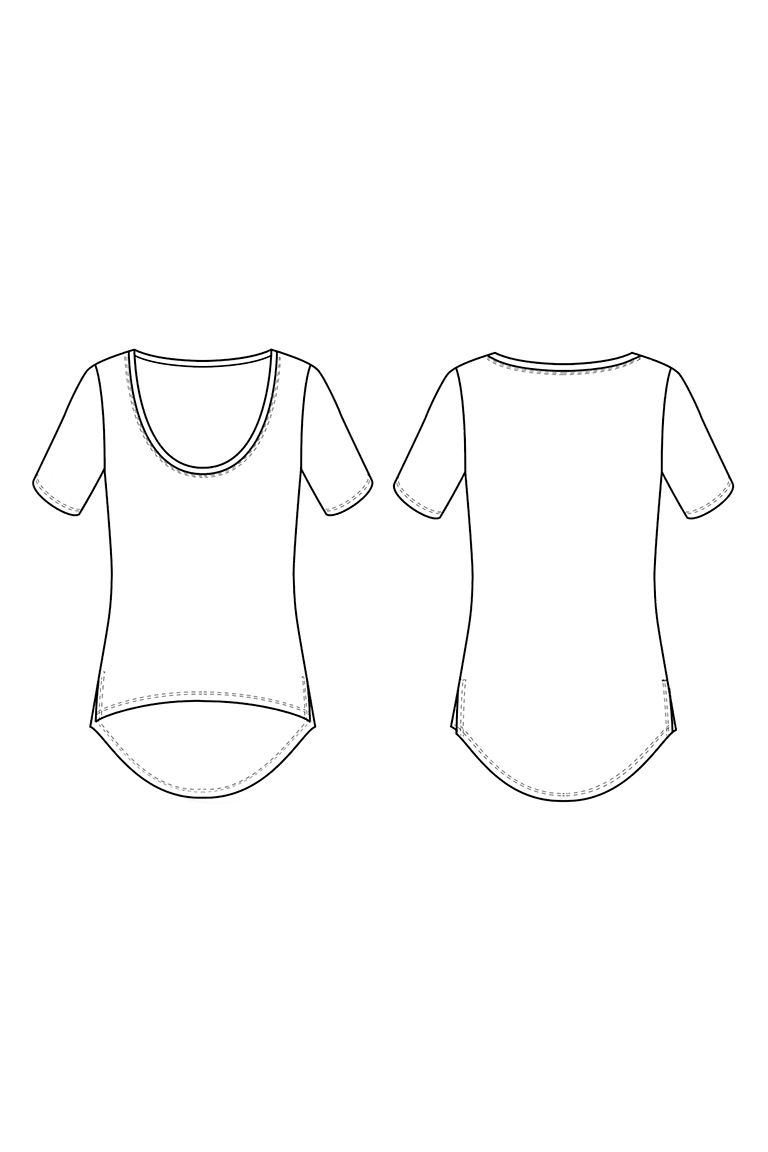 The Rio T-shirt Sewing Pattern, by Seamwork