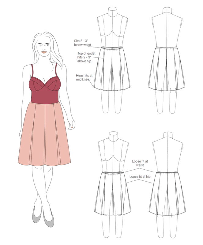 The Eliza Half Slip Sewing Pattern, by Seamwork