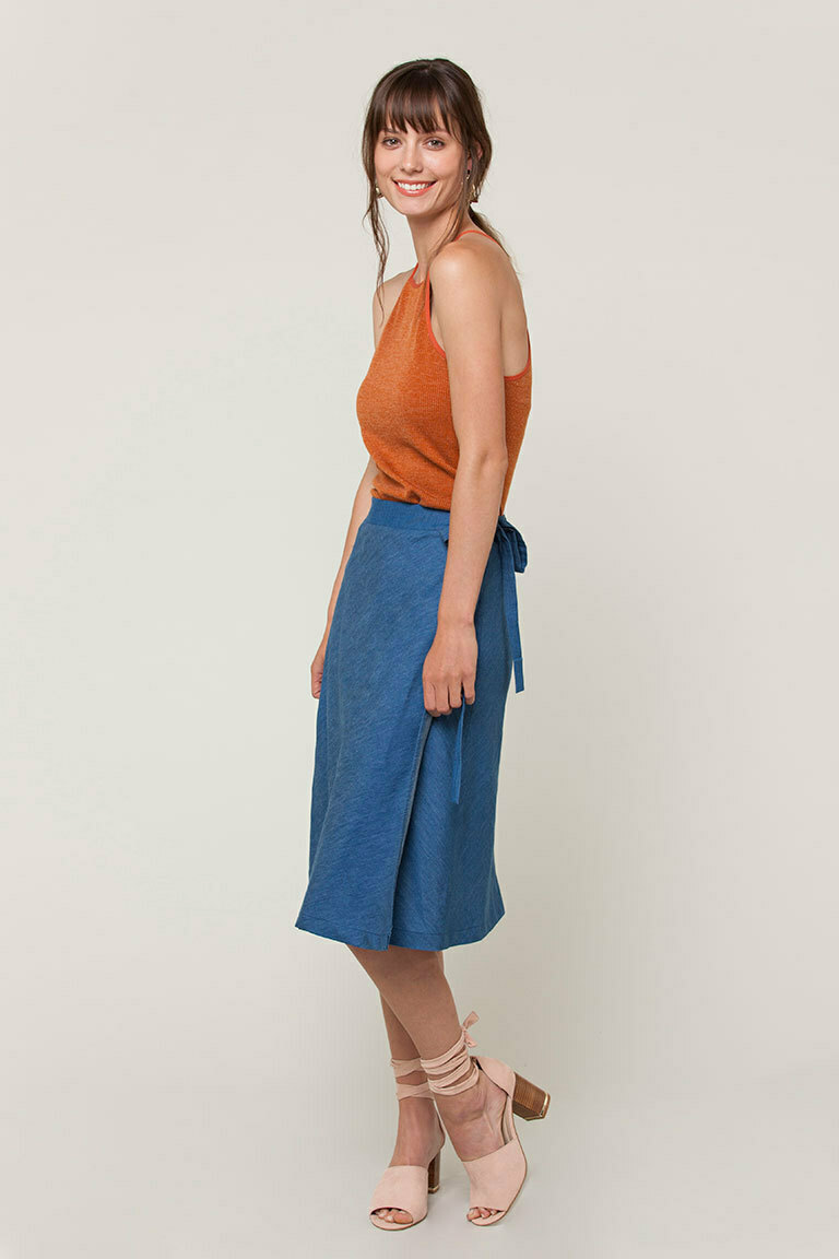 Bonded Seams Long Crossover Skirt