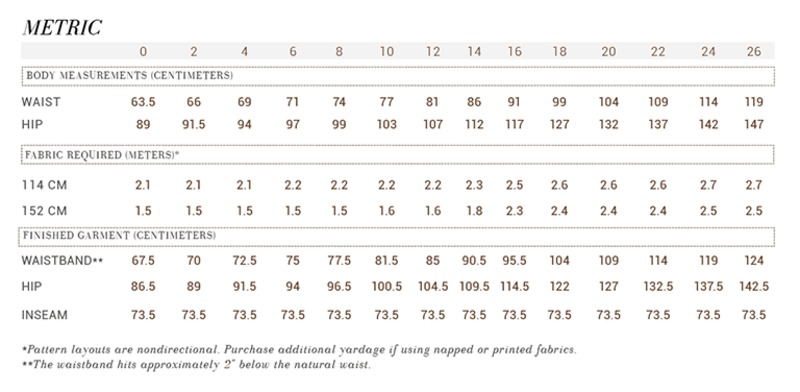 The Melody Pants Sewing Pattern, by Seamwork