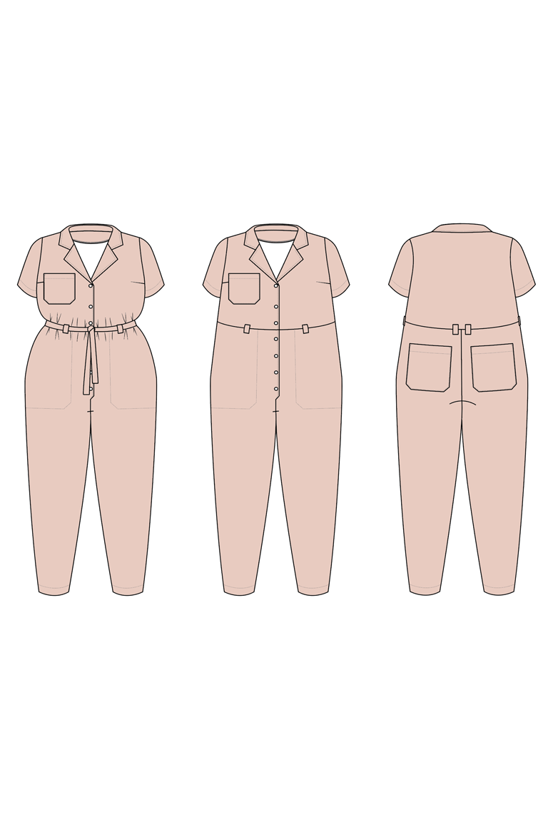 The Del jumpsuit sewing pattern, by Seamwork