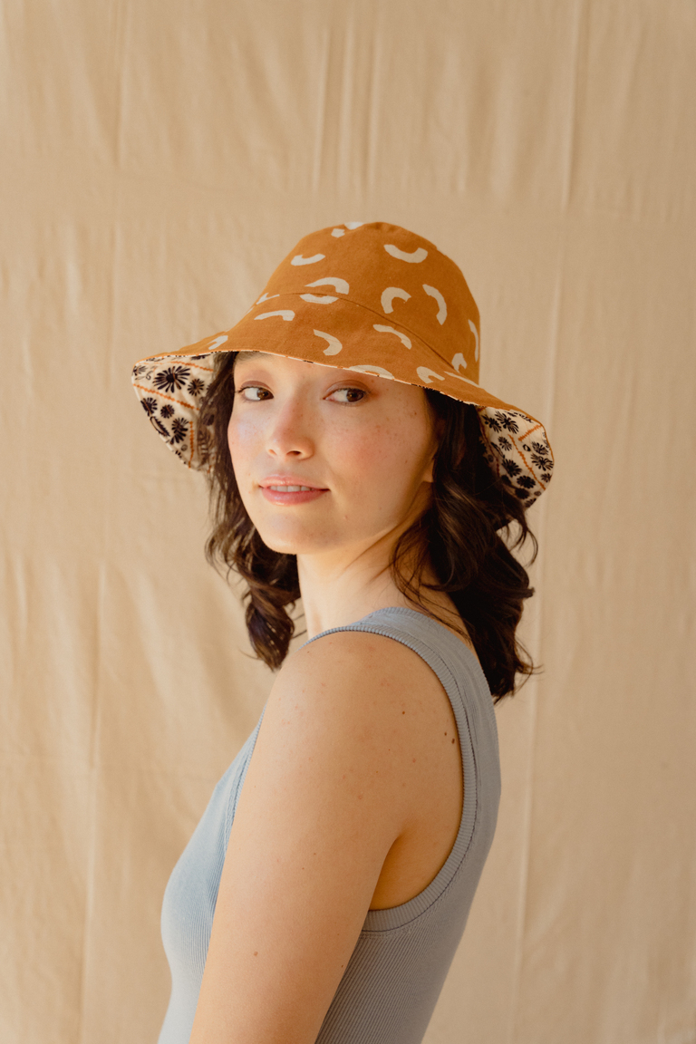The Rey Belt Bag and Bucket Hat sewing pattern, from Seamwork