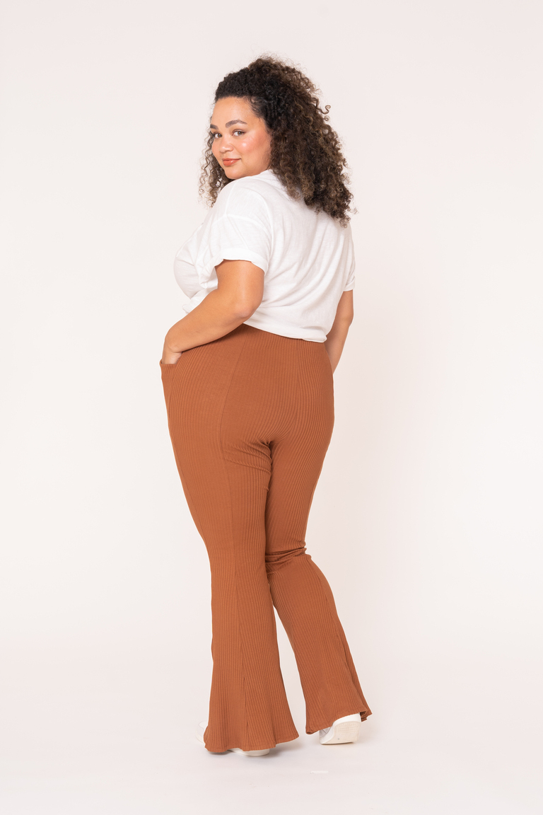 The Nash flared leggings sewing pattern, by Seamwork