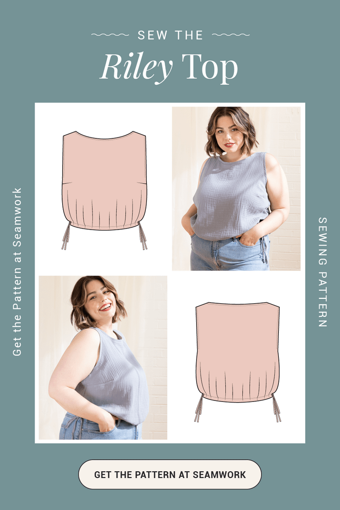 The Riley top sewing pattern, by Seamwork