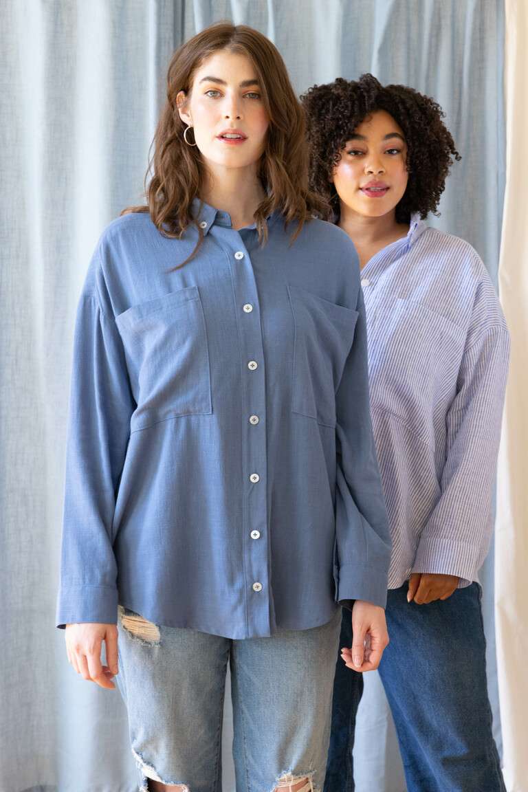 The Roan button-down tunic sewing pattern, by Seamwork