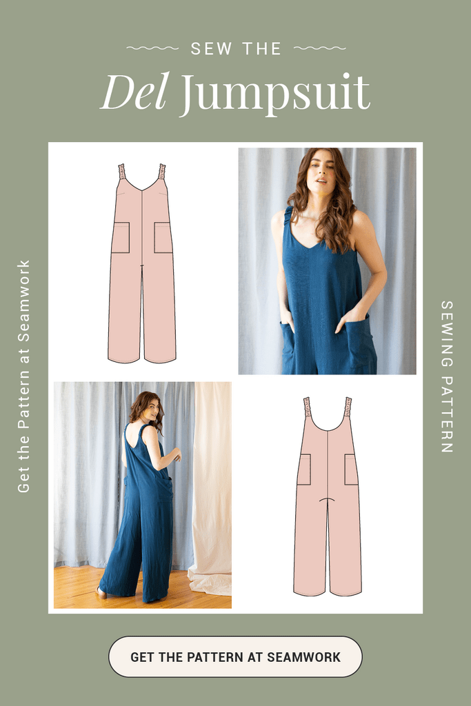 The Del jumpsuit sewing pattern, by Seamwork