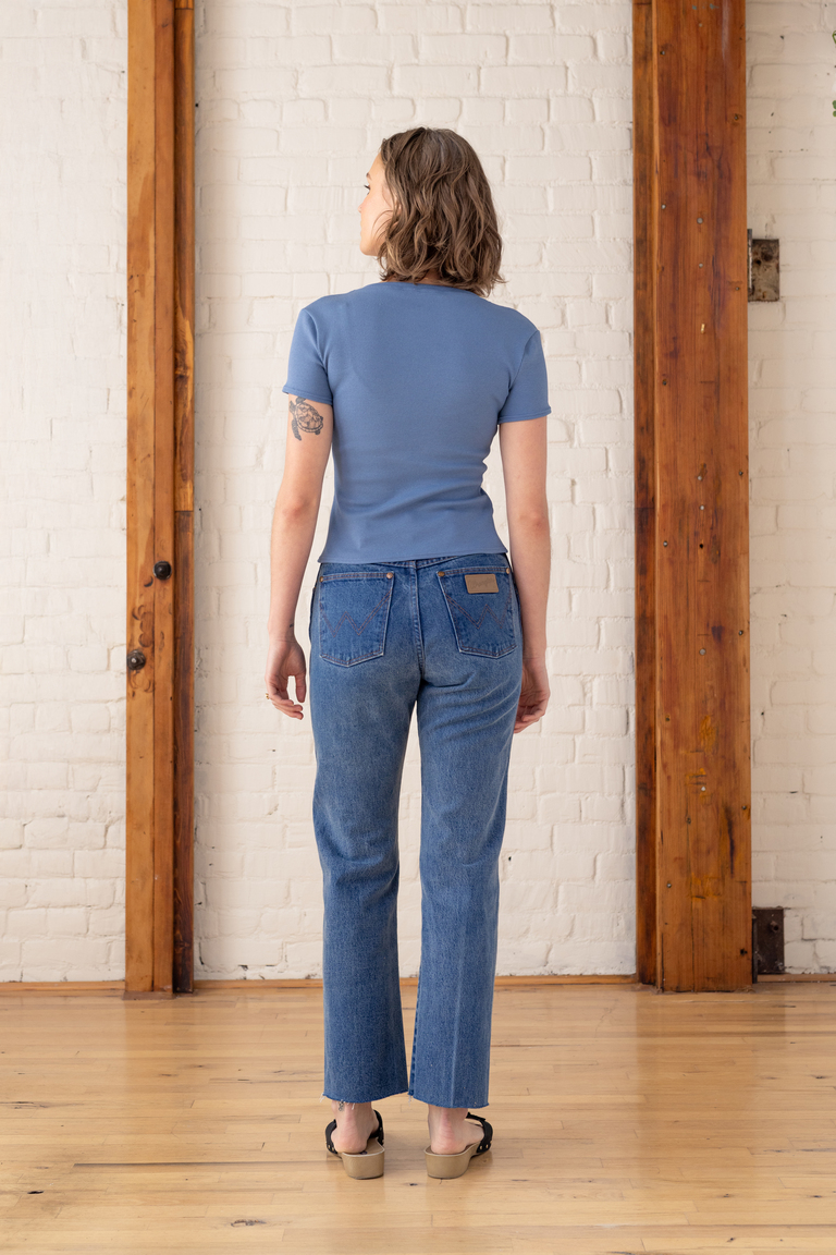 The Morgan Fitted V-Neck T-Shirt Member Bonus sewing pattern, from Seamwork