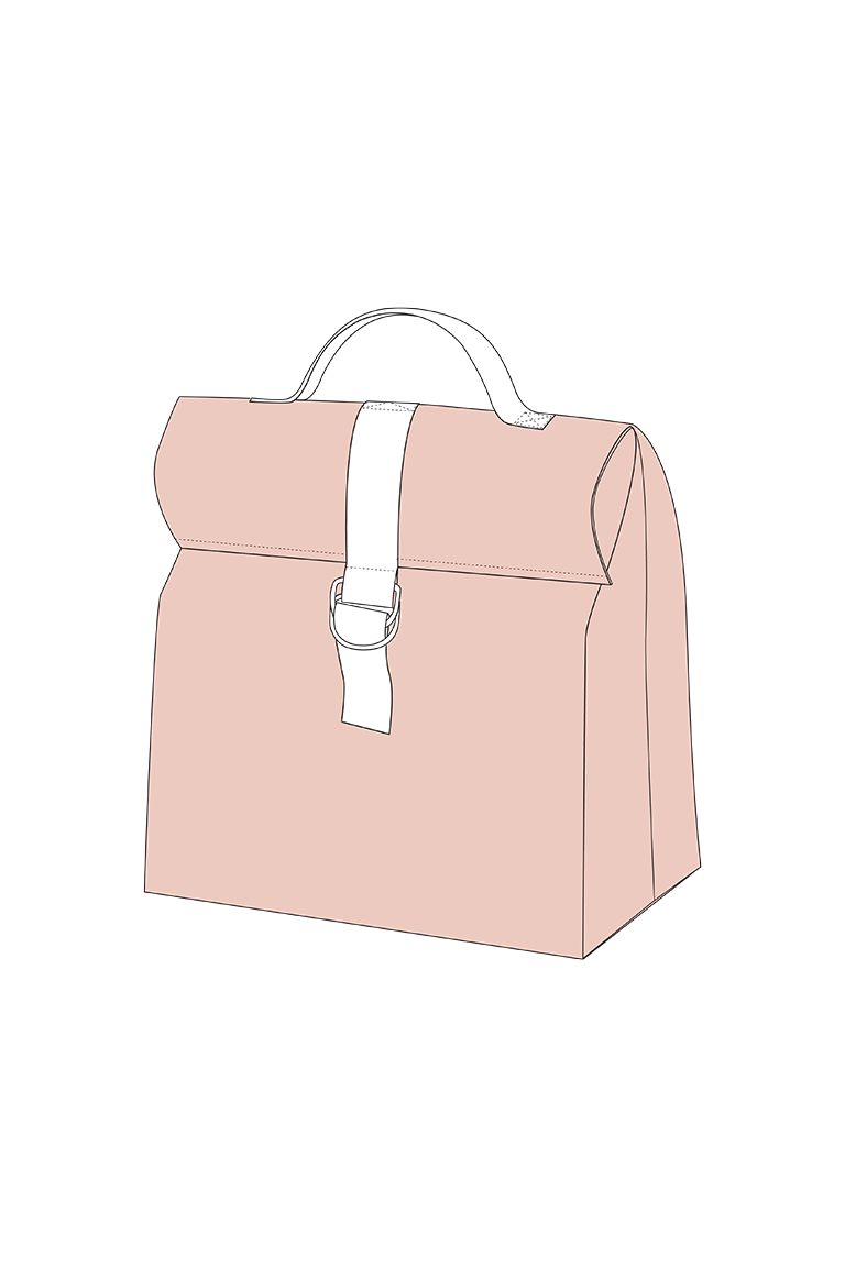 The Rocco Lunch Bag sewing pattern, from Seamwork